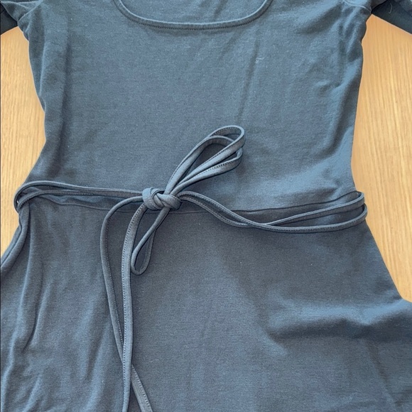 Vince | Navy Blue | A-Line Midi Dress Scoop Neck | M - Picture 3 of 9